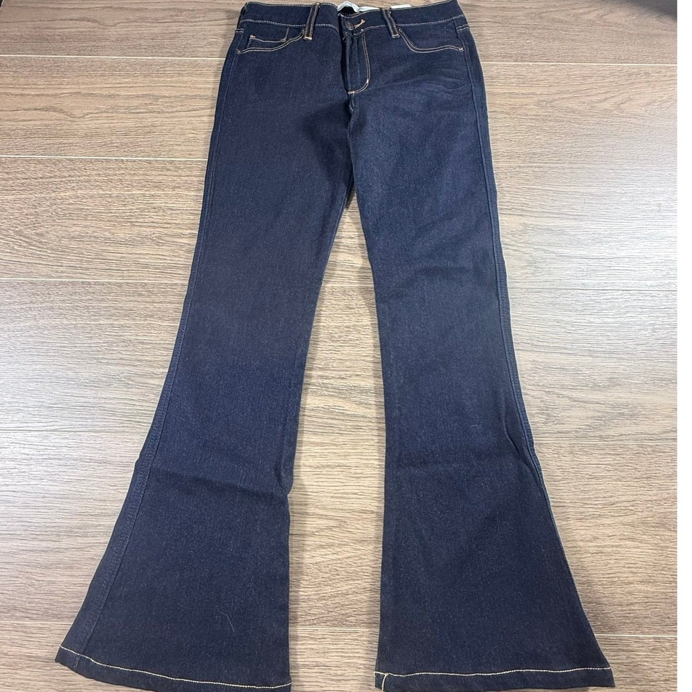 Abercrombie & Fitch Dark Wash Flare Jeans Womens Size 2 W26 Classic NEW